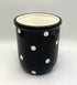 Utensil Holder, Utensil Crock, Modern Kitchen Decor, Kitchen Storage (Polka Dots Black)