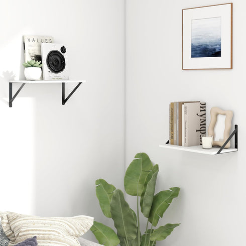 16W 8D Set 2, Fun Memories Deep Floating Shelves for Wall, x Wall Mounted Shelves of Wide Display Ledge Shelf