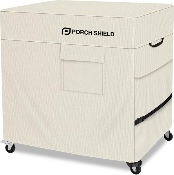 Porch Shield Waterproof Rolling 80-100 Qt Cooler Cart Cover Fits Most Patio