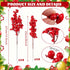 30PCS Stems,10.6inch/9inch LOMIMOS Large Artificial Red Berry Christmas Red Berry Picks Holly Berry Branches