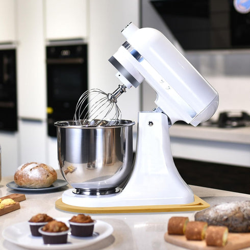 Bamboo Mixer Mat Slider Compatible with KitchenAid 4.5-5 Qt - Kitchen Countertop Storage Mover Sliding Caddy