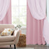52 84 inches, 2 PONY DANCE Nursery Curtains Pink - Curtains for Bedroom Decor Aesthetic Cute Double Layer with Sheer