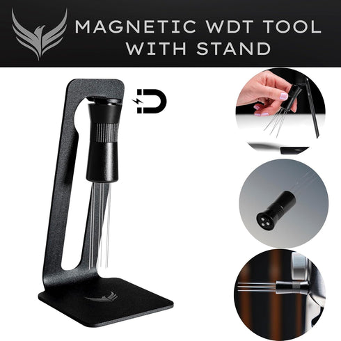 Magnetic WDT Espresso Tool with 0.4mm & 0.25mm Needles, Premium Coffee Distribution Tool for Coffee Bar (Model B)