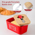 Countertop, Hasense Butter Dish with Lid - Porcelain Butter Dish with Knife and Silicone Ring for Airtight Butter