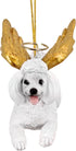 ANGEL ORNAMENT WHITE POODLE