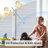 DUOFIRE Window Film Blinds Pattern Privacy Window Film, Static Cling, 23.6 x 78.7 inch