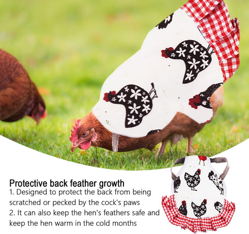 JITEYOU 4 Chicken Saddles, PCS Hens Saddles for Hen Apron for Poultry Protector Feather Fixer Supplies