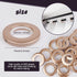 16PCS Dark Bronze Plastic Grommets 40mm (1-9/16") Espresso Roman Shade Rings, Warm-Tone Low Noise Glide, Reinforced Rim