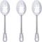 Super Strong Ergonomic Serving Spoon Set of 3, Big Slotted Stainless Steel Spoons for Cooking, Baking, Basting