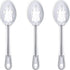 Super Strong Ergonomic Serving Spoon Set of 3, Big Slotted Stainless Steel Spoons for Cooking, Baking, Basting