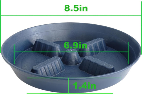 Feyvdzv 4 Pack 8 inch, 10 12 14 17 inch, Plant Saucer Plant Stand Plastic Plant Saucers for Indoors Outdoor, Heavy Duty