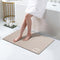 Diatomaceous Earth Bath Mat - Super Absorbent Non-Slip Fast Drying Shower Rug, Thin Bathroom Floor Mat, Machine