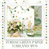 NICROLANDEE 3 Pack Sage Green Dots Paper Garland String Hanging Backdrop for Wedding Party, Baby Shower, Birthday,