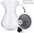 Pour Over Coffee Maker, Reusable 400ml Borosilicate Glass Hand Drip Manual Dripper Brewer Pot with Scale, Portable for