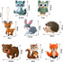 Tegeme 8 Pieces Woodland Animals Ornaments, My Forest Friends Felt Animals Craft Set for Home Christmas Tree Decor