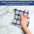 Shop LC Kitchen Towels Dish Cloths | Set of 24 | 100% Cotton | 12 x 12 Inches | Blue Checkered Pattern