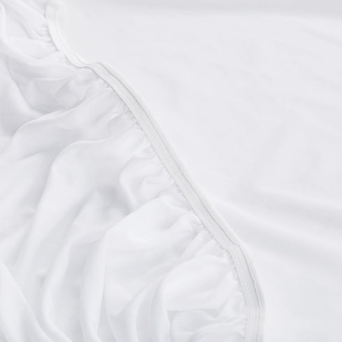Serta Power Chill Queen Size Waterproof Mattress Cover, Soft Cooling Protector, 15" Deep Pocket, White