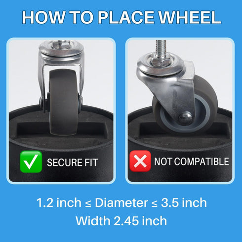 6 Inch, Set 4 BTSD-home Bed Risers Heavy Duty Round Furniture Risers for College Dorm Bed, Sofa, Couches & TV Stands