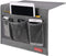 Bedside Caddy Organizer, Grey Under Mattress Caddy Holds Magazines, Books (4 Pockets)