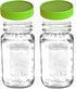 JARMING COLLECTIONS 24 oz Mason Jars with Lids & Bands - BPA Free Plastic Storage Lids - Set of 2 Regular Mouth Jars