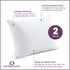CirclesHome Pillow Protectors, 2 Pack Standard Zippered, 100% Cotton Breathable Pillowcases, 20x26
