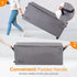 NettyPro Rolling Cushion Storage Bags, Large Container for Furniture, Pillow, Christmas Tree, Grey, 50 x 15 x 25 Inch
