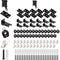 KOLAKO Accessories Kits for Flexible Bendable Ceiling Curtain Track - 12 Feet Curtain Track Rollers, Stainless Steel
