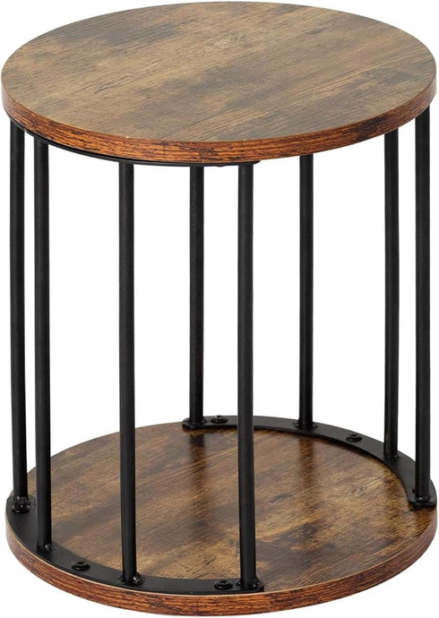 HDANI Small Round Wooden Step Stool for Kids Adults, 300lbs Load Capacity