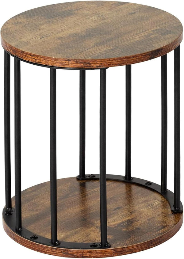 HDANI Small Round Wooden Step Stool for Kids Adults, 300lbs Load Capacity