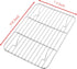 Line Roasting Racks, 1 Pcs 9.8 Inch x 7.3 Inch High Strength Stainless Steel Grill Racks for Baking and Cooling