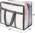 Mr Hsiung 3 PACK Clear Clothes Storage Bags with Sturdy Zippers for Comforters, Blankets, Bedding, Pillows