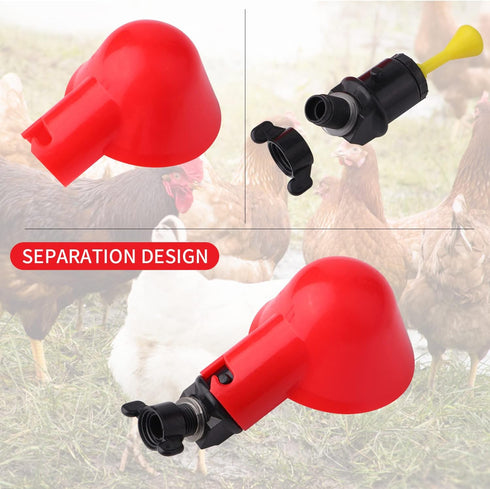sansheng 24Pack Chicken Waterer Cups,Poultry Water Cups,Automatic Poultry Waterer for DIY Poultry Quail Duck Chicken