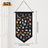 Kunyeah Wall Hanging Brooch Organizer Storage Case, Colorful Canvas Pin Board Stand for Enamel Pin Badge Display,