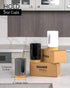 Ceramic Bathroom Cups Dispenser, 3-5 oz Disposable Paper & Plastic Holder for Countertop