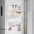 Umomi Magnetic Spice Rack for Refrigerator, 3 Pack Magnetic Shelf for Refrigerator, Movable