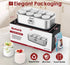 8 48 oz Suteck Yogurt Maker with Glass Jars, Time & Temp Adjustable Control Yogurt Machine, Homemade Greek & Probiotic