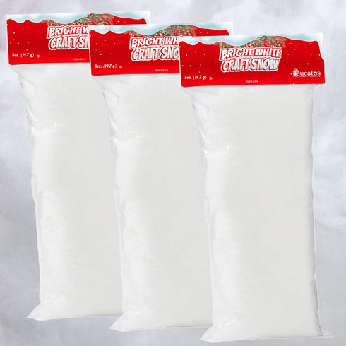 Super Realistic Fake Snow Blanket 30 sqft - Cotton-Like Fluffy Snow for Winter Mantle Village, 3 Pack, Crisp