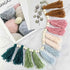 yuntop Rainbow Boho Tassel Wall Hanging with Wood Beads - Colorful Pastel Tassel Garland for Kids Room, Classroom