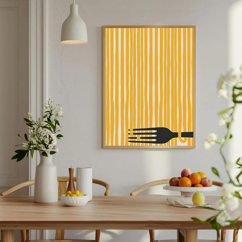 YOAXIVLK Room12"x16" Modern Kitchen Wall Decor Trendy Funny Kitchen Food Poster Retro Food Print Simple-line Home Wall