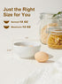 Yedio Small Bowls Set, White Ceramic Bowls of 6, 10 oz Porcelain Bowl for Kitchen Dessert Rice Side Dish