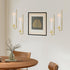 Gold Candle Sconces Set of 4, Taper & Pillar Wall Candle Holder,