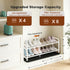2-Tier Closet KANAV Expandable Shoe Rack, Heavy Duty Adjustable Metal Shoe Organizer for & Entryway, Freestanding