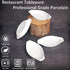 Set of 4 Ceramic Oval Au Gratin Baking Dishes, 7 oz, Oven & Microwave Safe, Double Handle for Kitchen Use