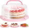 Ohuhu Cake Carrier, BPA-Free Storage Container, Portable Round Cake Stand with Lid and 2 Handles for 10 inch Cake