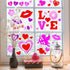 XIMISHOP 6pcs Valentine's Day Gel Window Clings: Stickers for Valentine's Day Window Decorations