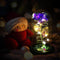 Childom Light Up Rose in Glass Dome, Colorful Purple Flowers for Women, Mom, Grandma, Christmas, Anniversary Gifts