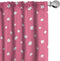 Ambesonne Pink Polka Dots Window Curtains - Monochrome Layout Pattern, Lightweight Decor 2-Panel Set with Rod Pocket,