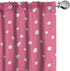 Ambesonne Pink Polka Dots Window Curtains - Monochrome Layout Pattern, Lightweight Decor 2-Panel Set with Rod Pocket,