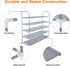 5-Tier Herron Shoe Rack, Durable & Stable Shoe Organizer, Space Saving, Non-Woven Fabric Shoe Shelf (Grey)