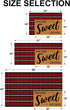 LEEVAN Buffalo Plaid Front Door Mat 24"x 51" Cotton Checkered Porch Rug Outdoor Washable Woven Welcome Doormat for Layered Kitchen Farmhouse Bathroom Entryway Throw Carpet, Black and Red by LEEVAN